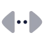 Chevronsleftrightellipsis icon with bulk rounded style