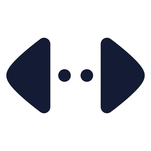 Chevrons Left Right Ellipsis Icon in Solid Rounded style