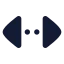 Chevronsleftrightellipsis icon with solid rounded style