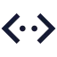 Chevronsleftrightellipsis icon with solid sharp style