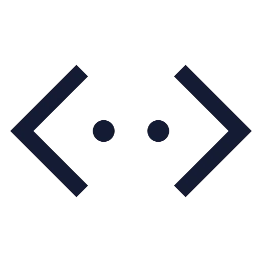 Chevrons Left Right Ellipsis Icon in Stroke Sharp style
