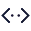Chevronsleftrightellipsis icon with stroke sharp style
