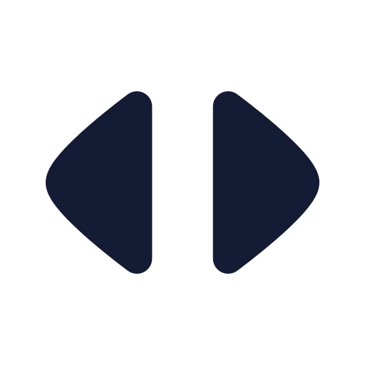 Chevrons Left Right Icon in Solid Rounded style