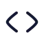 Chevronsleftright icon with stroke rounded style