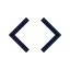 Chevronsleftright icon with stroke sharp style
