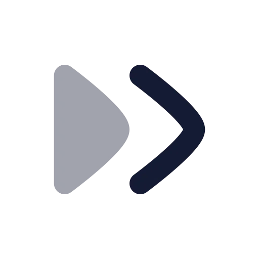 Chevrons Right Icon in Bulk Rounded style