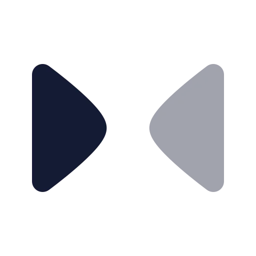 Chevrons Right Left Icon in Bulk Rounded style
