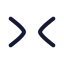 Chevronsrightleft icon with stroke rounded style
