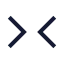 Chevronsrightleft icon with stroke sharp style