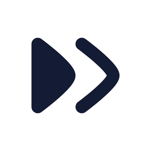 Chevrons Right Icon in Solid Rounded style