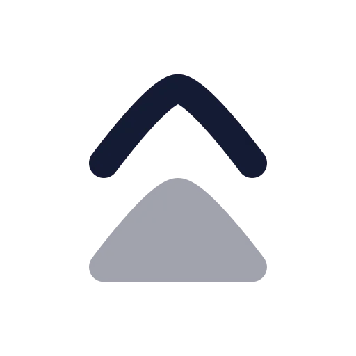 Chevrons Up Icon in Bulk Rounded style