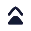 Chevronsup icon with solid rounded style