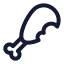 Chickenthighs icon with stroke standard style
