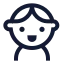 Child icon with stroke sharp style