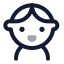 Child icon with twotone rounded style