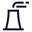 Chimney icon with stroke sharp style