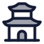 Chinatemple icon with duotone standard style