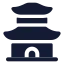Chinatemple icon with solid rounded style