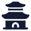 Chinatemple icon with solid standard style