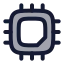 Chip icon with duotone rounded style