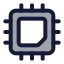 Chip icon with duotone standard style