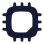Chip icon with solid rounded style