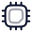 Chip icon with twotone rounded style