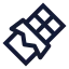 Chocolate icon with stroke sharp style