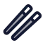 Chopsticks icon with duotone rounded style