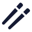 Chopsticks icon with duotone standard style