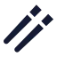 Chopsticks icon with solid sharp style