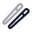 Chopsticks icon with twotone rounded style