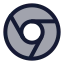 Chrome icon with duotone rounded style