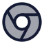 Chrome icon with duotone standard style