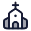 Church icon with duotone rounded style