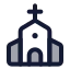 Church icon with duotone standard style