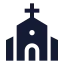 Church icon with solid sharp style