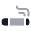 Cigarette icon with bulk rounded style