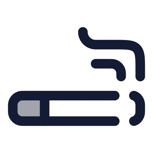Cigarette Icon in Duotone Rounded style