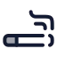 Cigarette icon with duotone rounded style