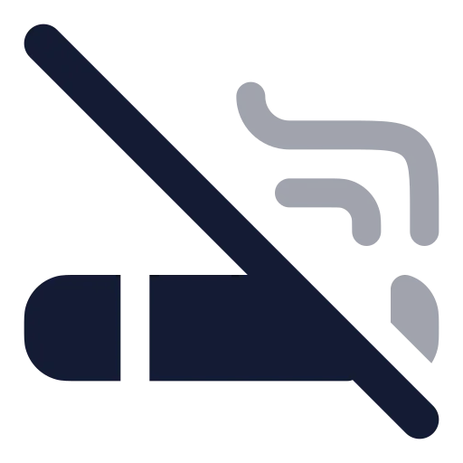 Cigarette Off Icon in Bulk Rounded style