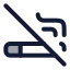 Cigaretteoff icon with duotone rounded style