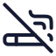 Cigaretteoff icon with stroke rounded style