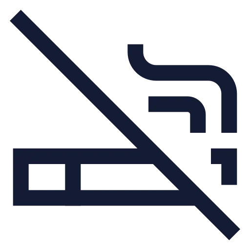Cigarette Off Icon in Stroke Sharp style