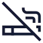 Cigaretteoff icon with stroke sharp style
