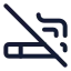 Cigaretteoff icon with stroke standard style
