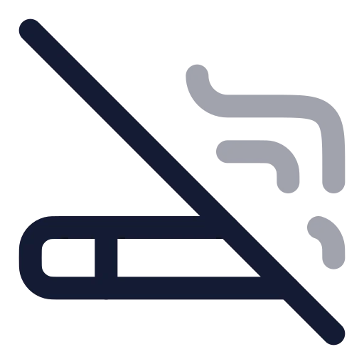 Cigarette Off Icon in Twotone Rounded style