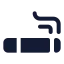 Cigarette icon with solid standard style