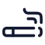 Cigarette icon with stroke rounded style
