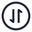 Circlearrowdatatransfervertical icon with stroke standard style